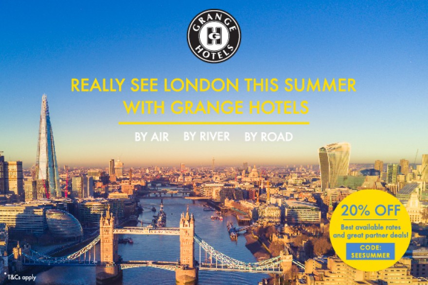 Enjoy 20 per cent off London attractions this summer with Grange Hotels